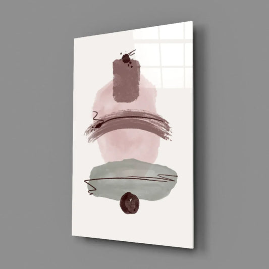 Abstract Shapes Glass Wall Art - LUXARTDECO