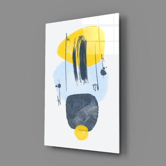 Abstract Shapes Glass Wall Art - LUXARTDECO