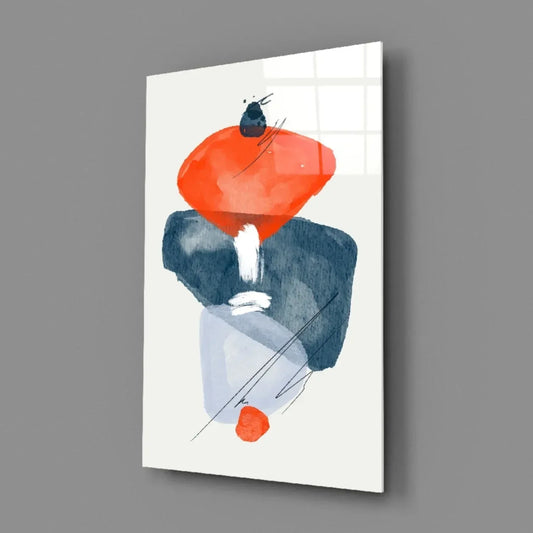 Abstract Shapes Glass Wall Art - LUXARTDECO