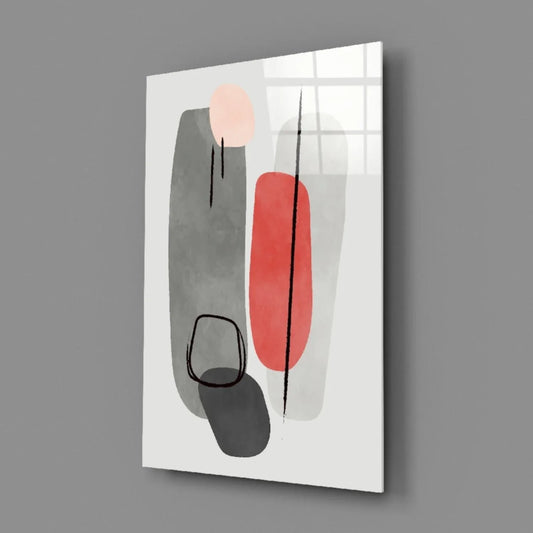 Abstract Shapes Glass Wall Art - LUXARTDECO