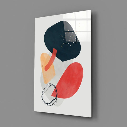 Abstract Shapes Glass Wall Art - LUXARTDECO
