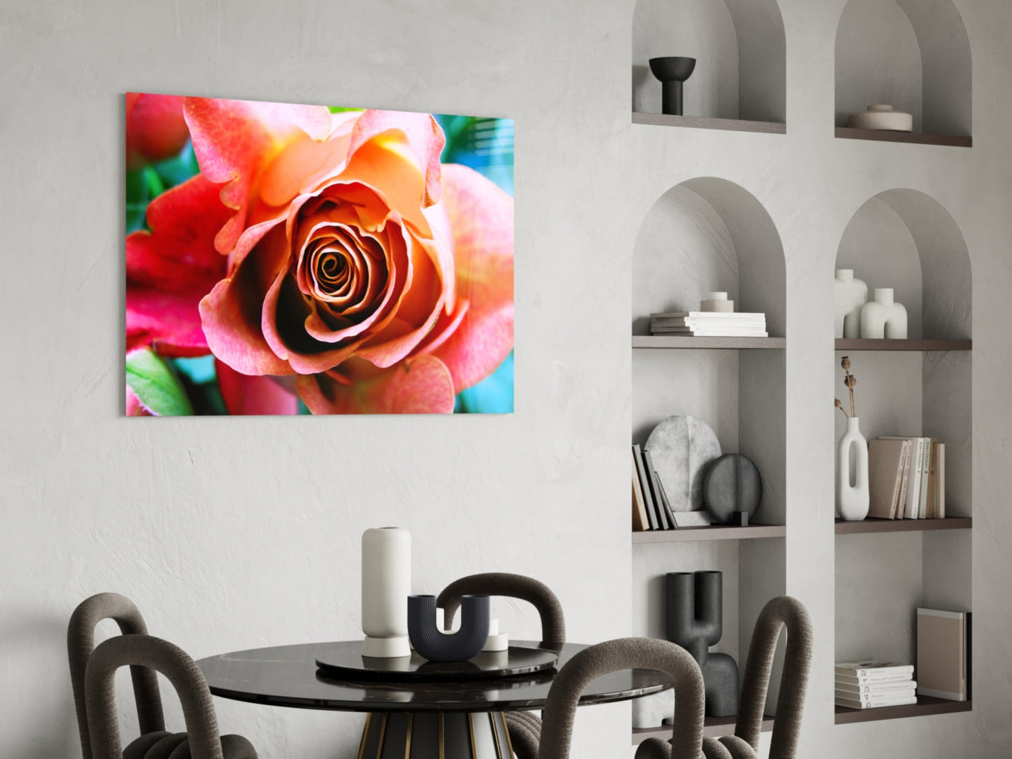 Rose Glass Wall Art
