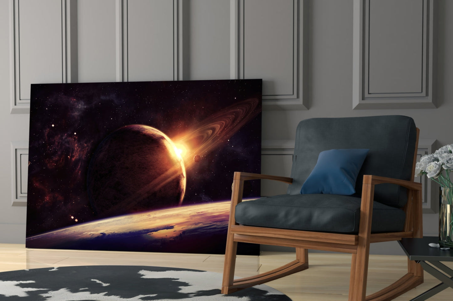 Space Glass Wall Art