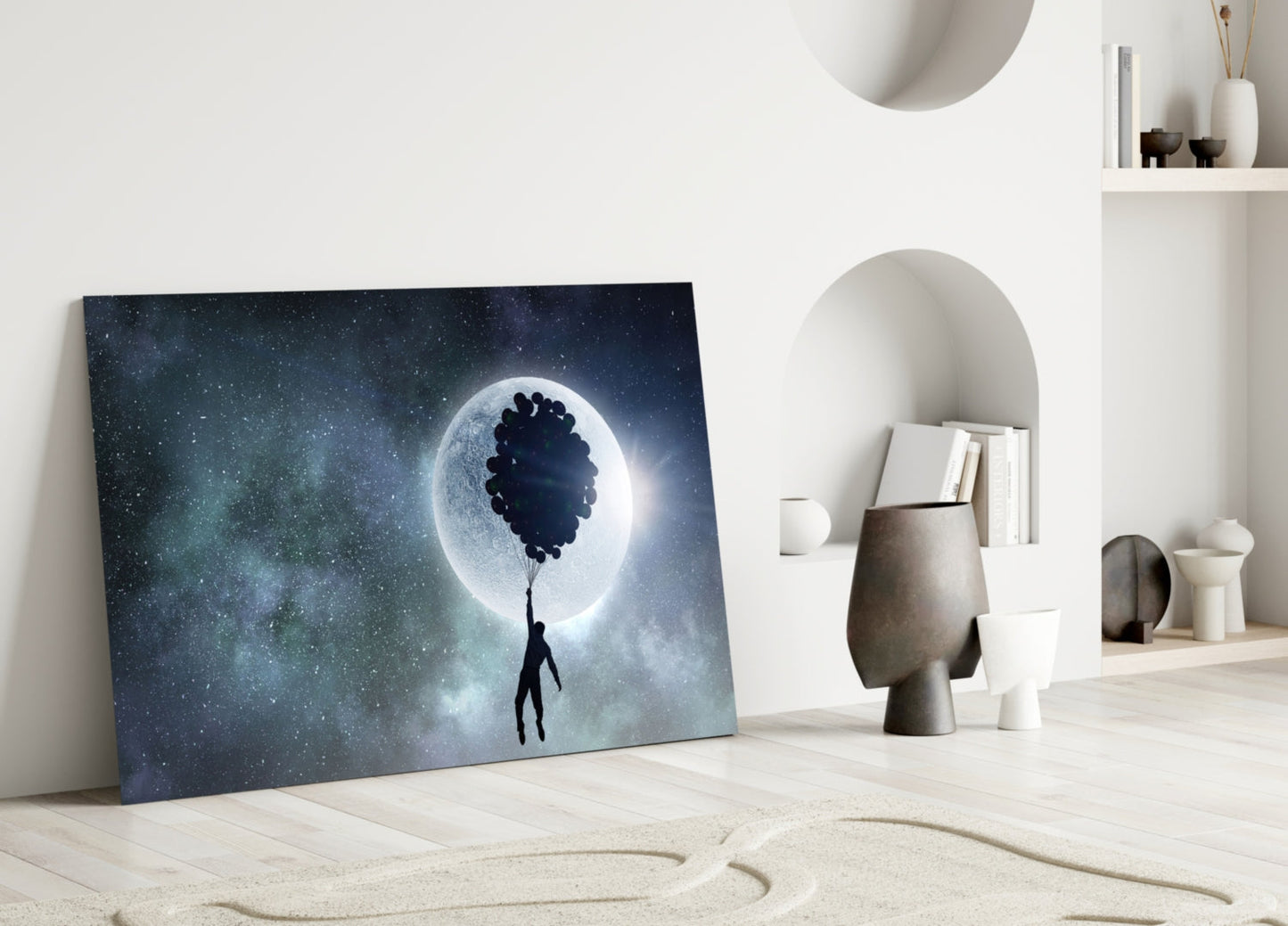 Hot Air Balloons Glass Wall Art