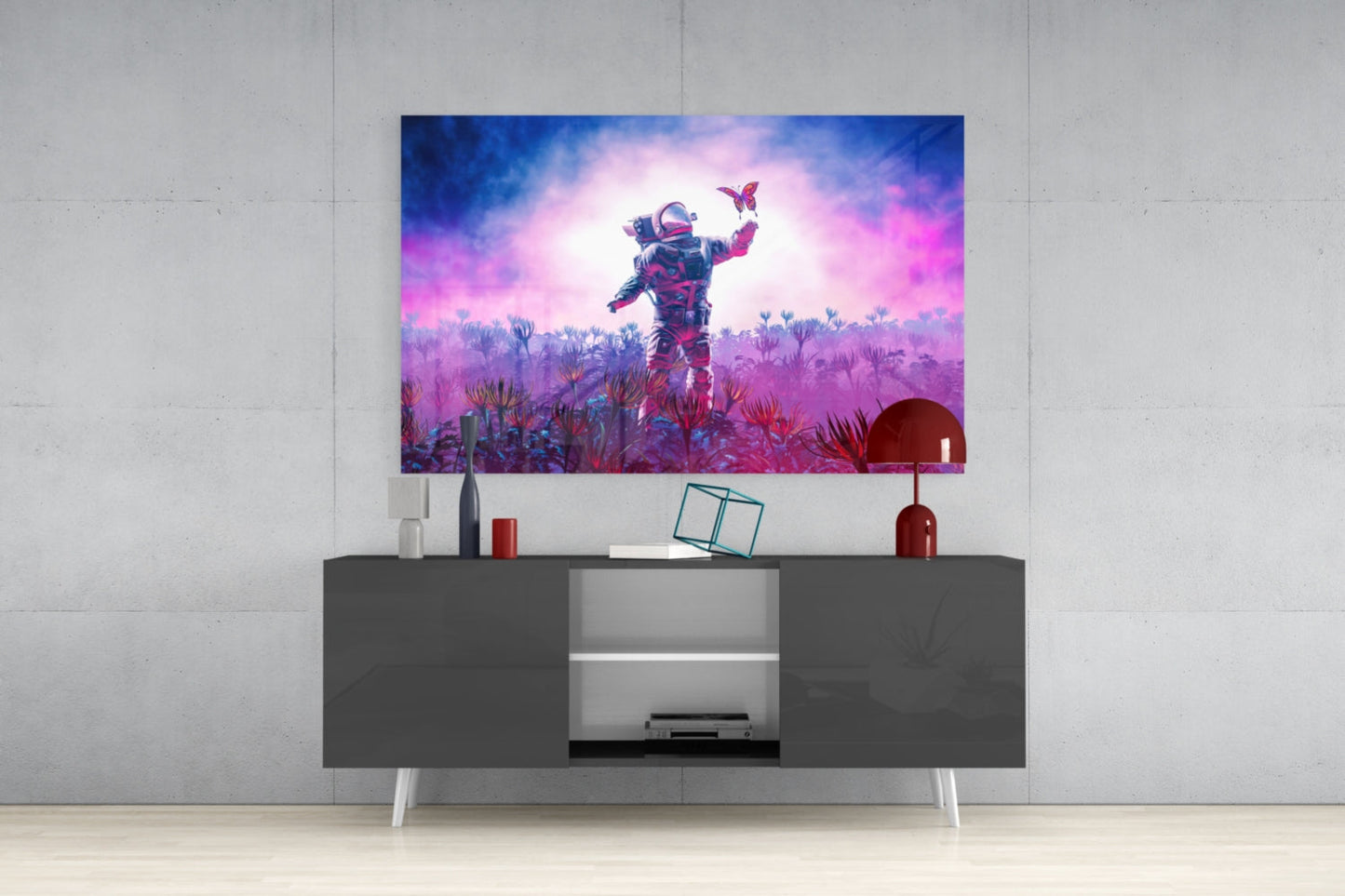 Land of Butterflies Glass Wall Art