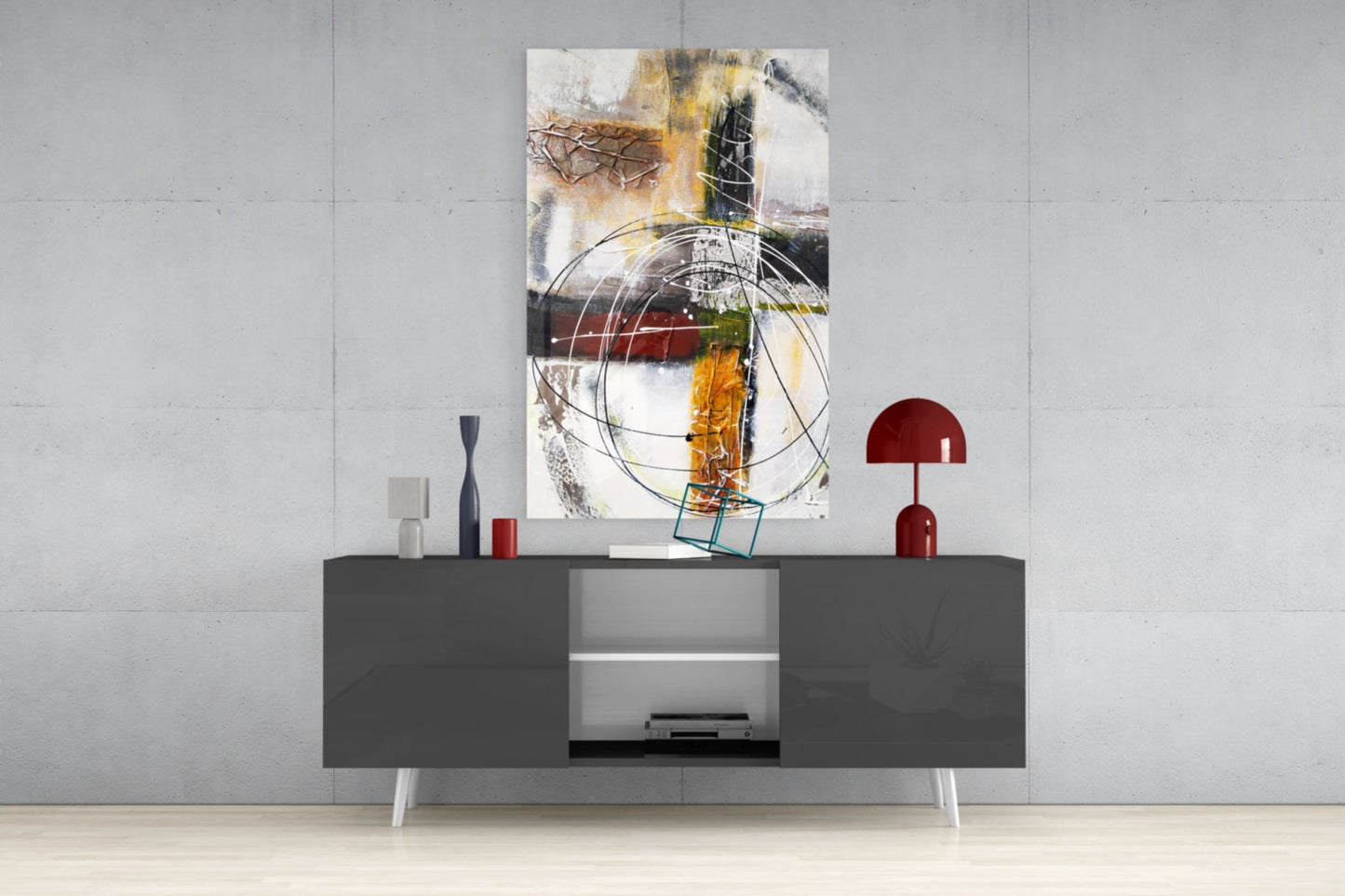 Abstract Glass Wall Art
