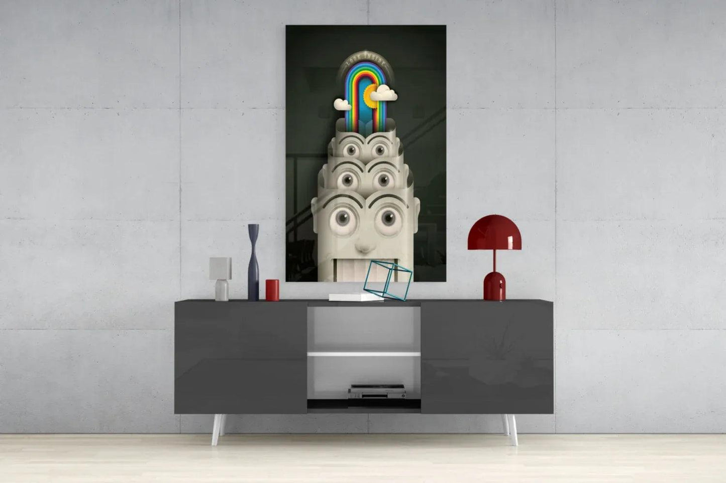 Rainbow Machine Glass Wall Art - LUXARTDECO
