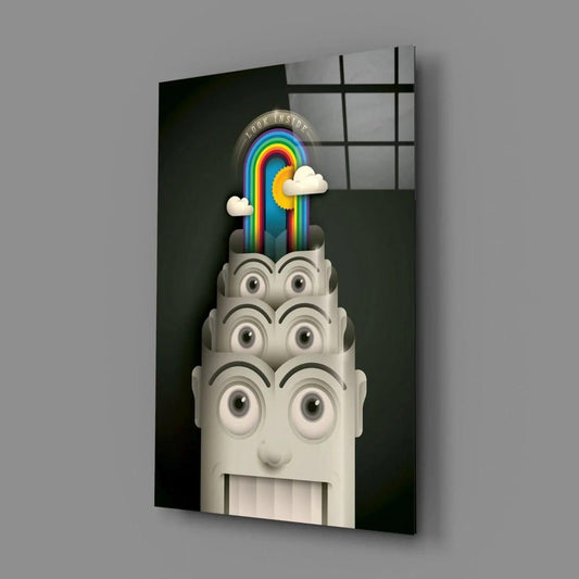 Rainbow Machine Glass Wall Art - LUXARTDECO