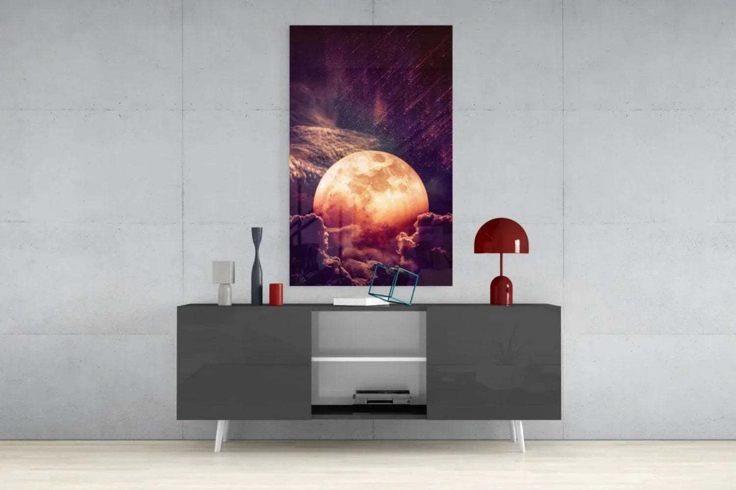 Moon Glass Wall Art - LUXARTDECO