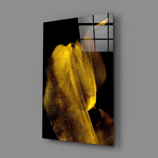 Yellow Story Glass Wall Art - LUXARTDECO