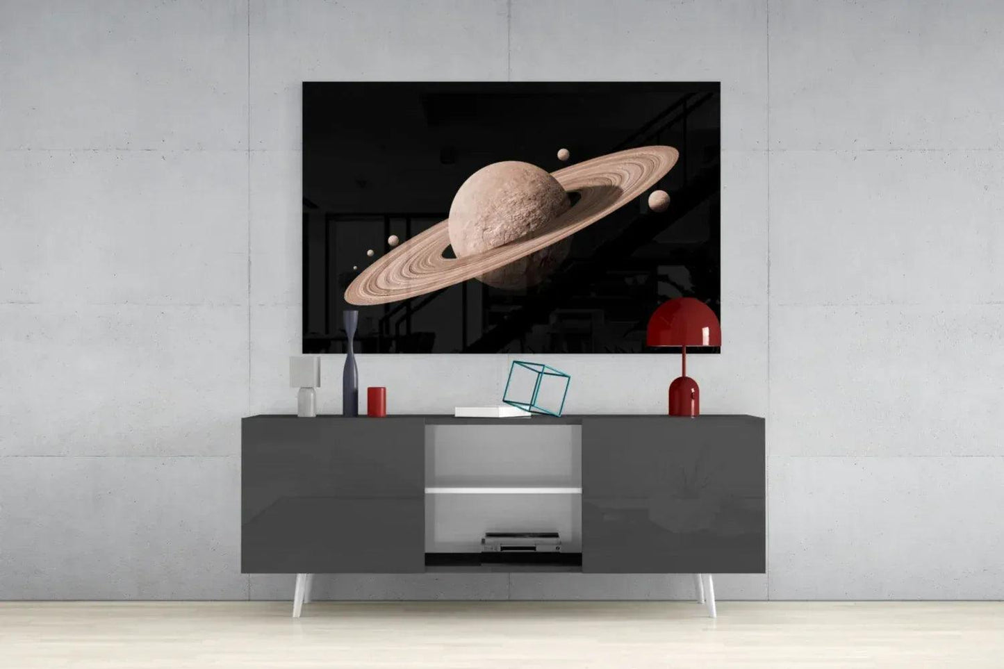 Saturn Glass Wall Art - LUXARTDECO