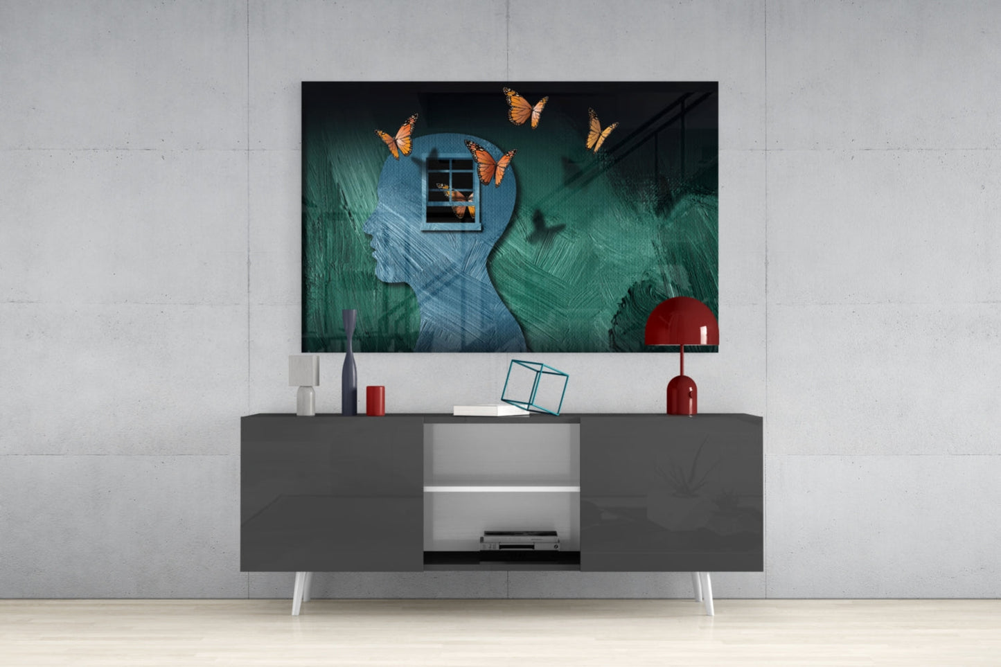 Butterfly Effect Glass Wall Art