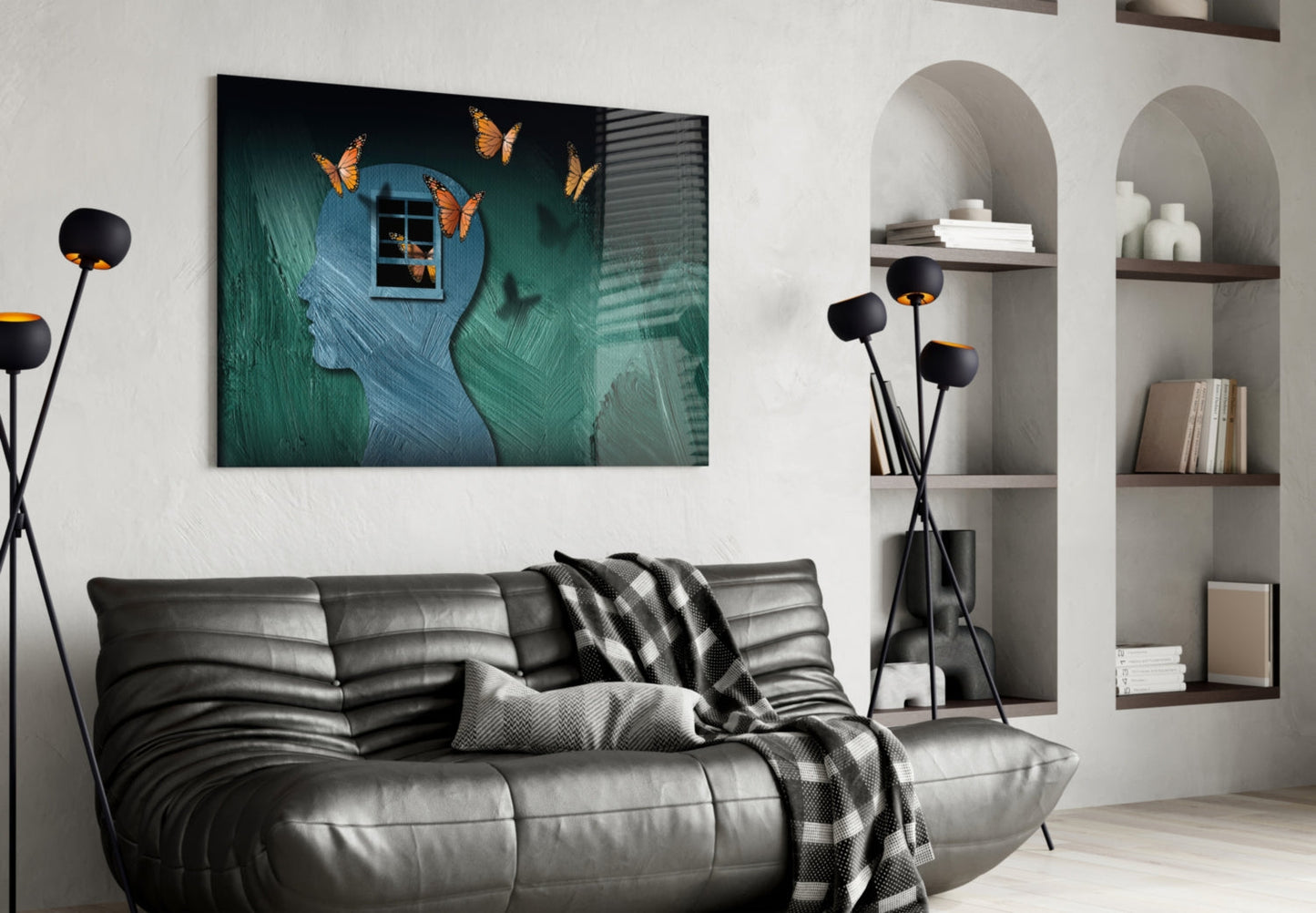 Butterfly Effect Glass Wall Art