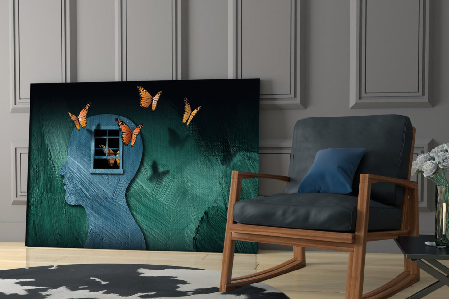 Butterfly Effect Glass Wall Art