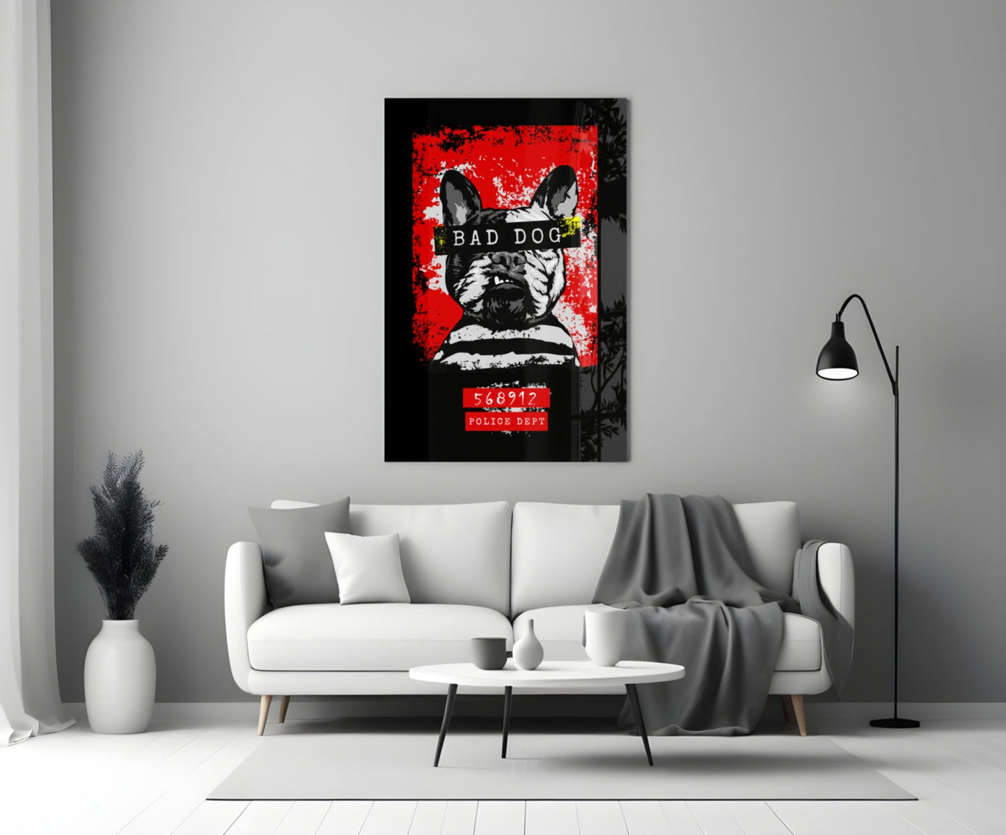 “Bad Dog” Glass Wall Art