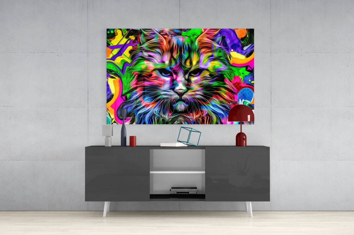 Cat Glass Wall Art