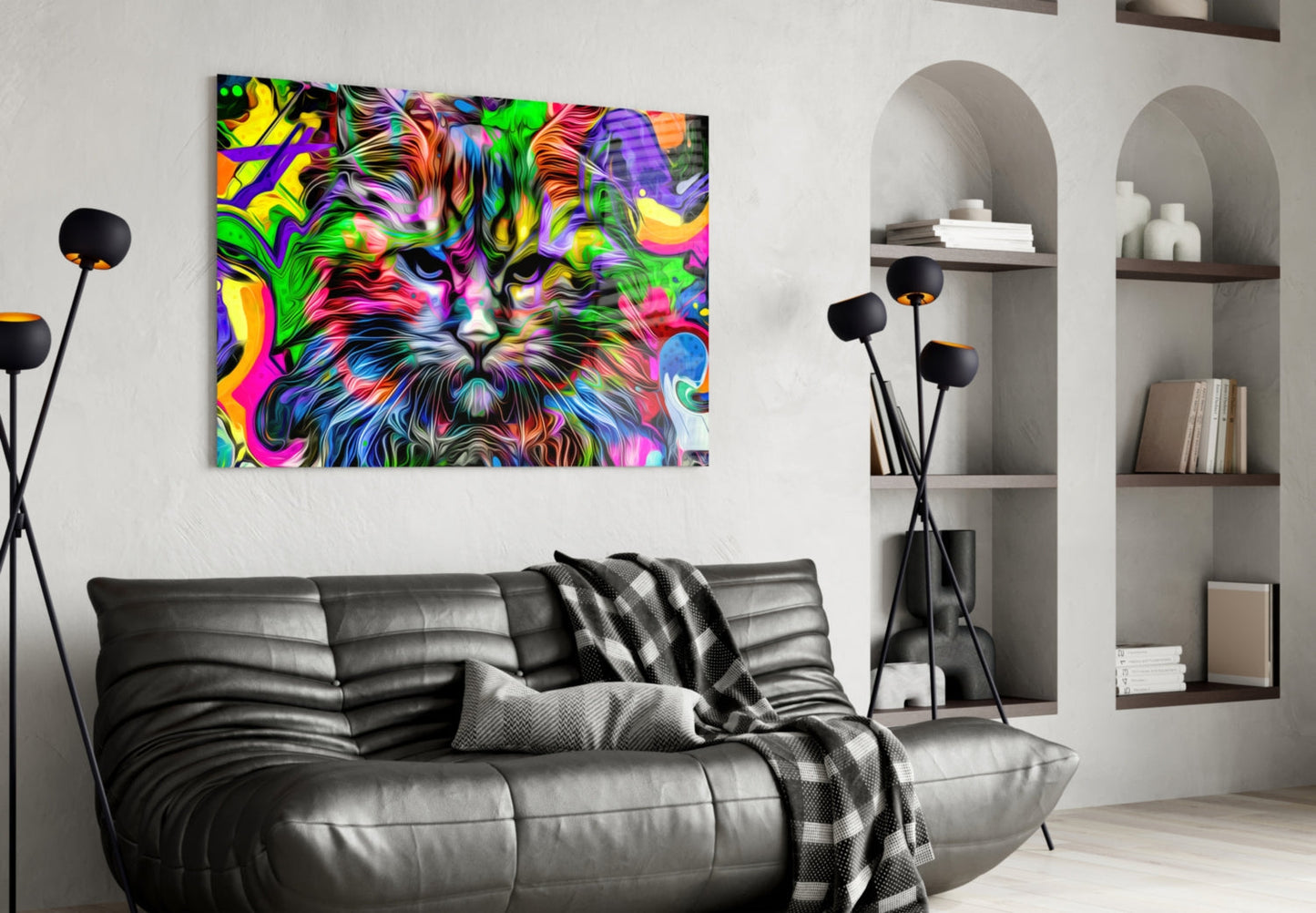 Cat Glass Wall Art