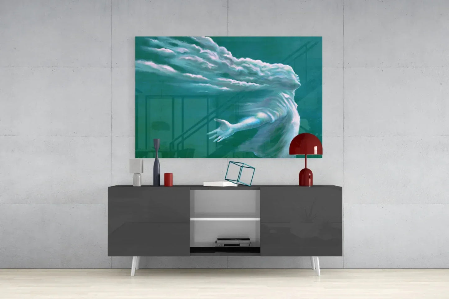 Storm in Thoughts Glass Wall Art - LUXARTDECO