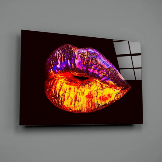 Lips Glass Wall Art - LUXARTDECO