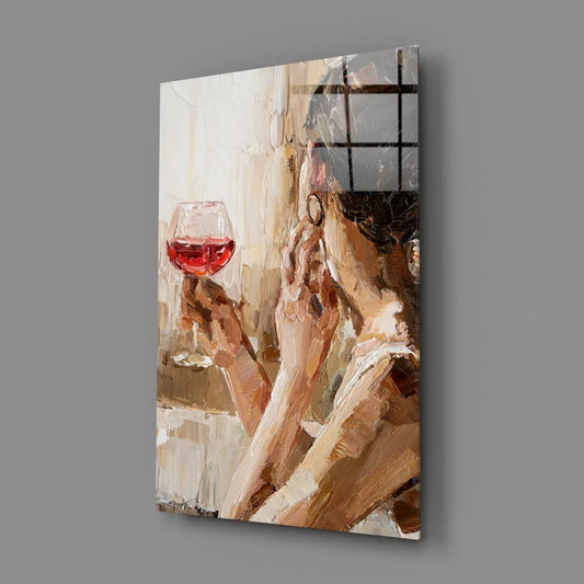 Wine and Women Glass Art - LUXARTDECO
