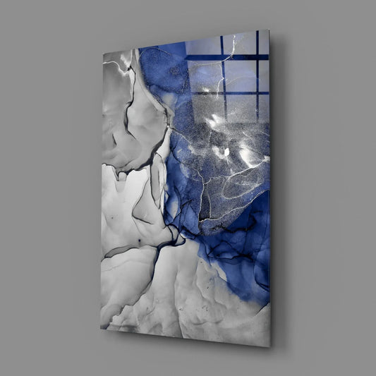 Blue Marble Glass Art - LUXARTDECO