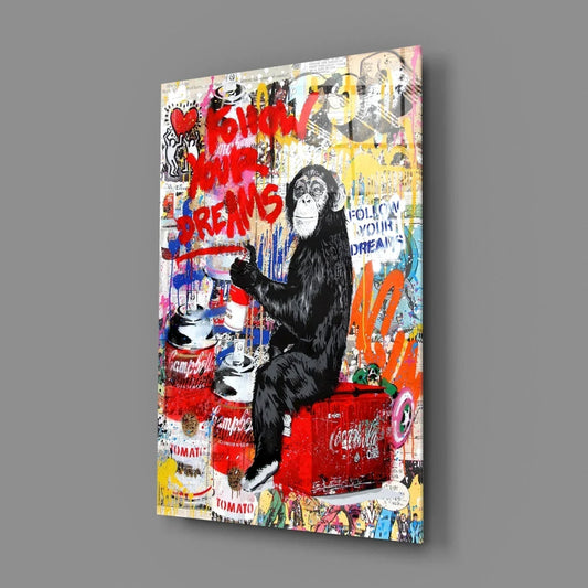 Monkey Advice Glass Art - LUXARTDECO