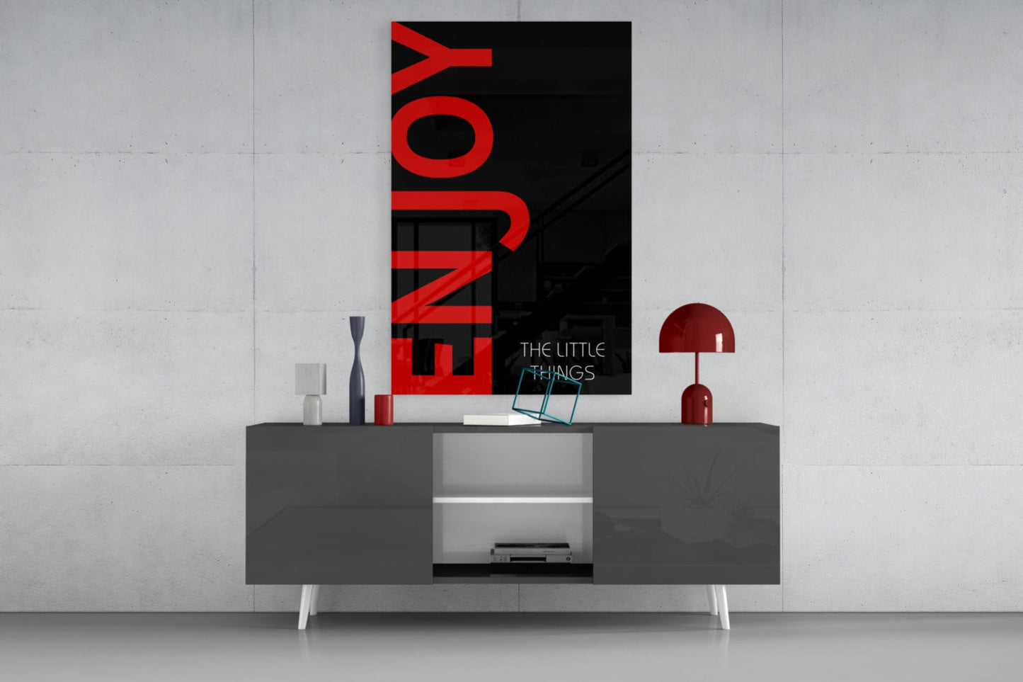 Enjoy The Little Things Glass Wall Art