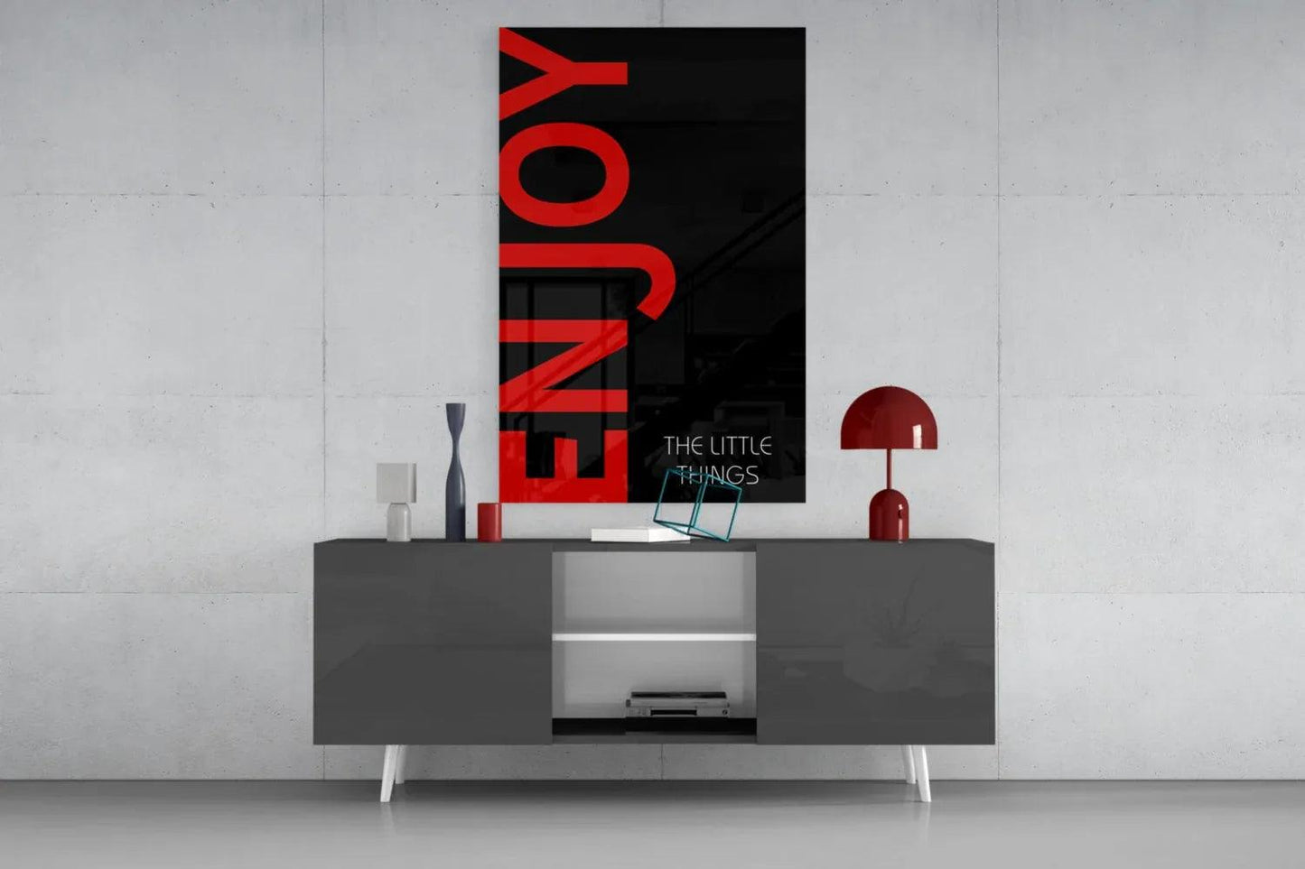 Enjoy The Little Things Glass Wall Art - LUXARTDECO