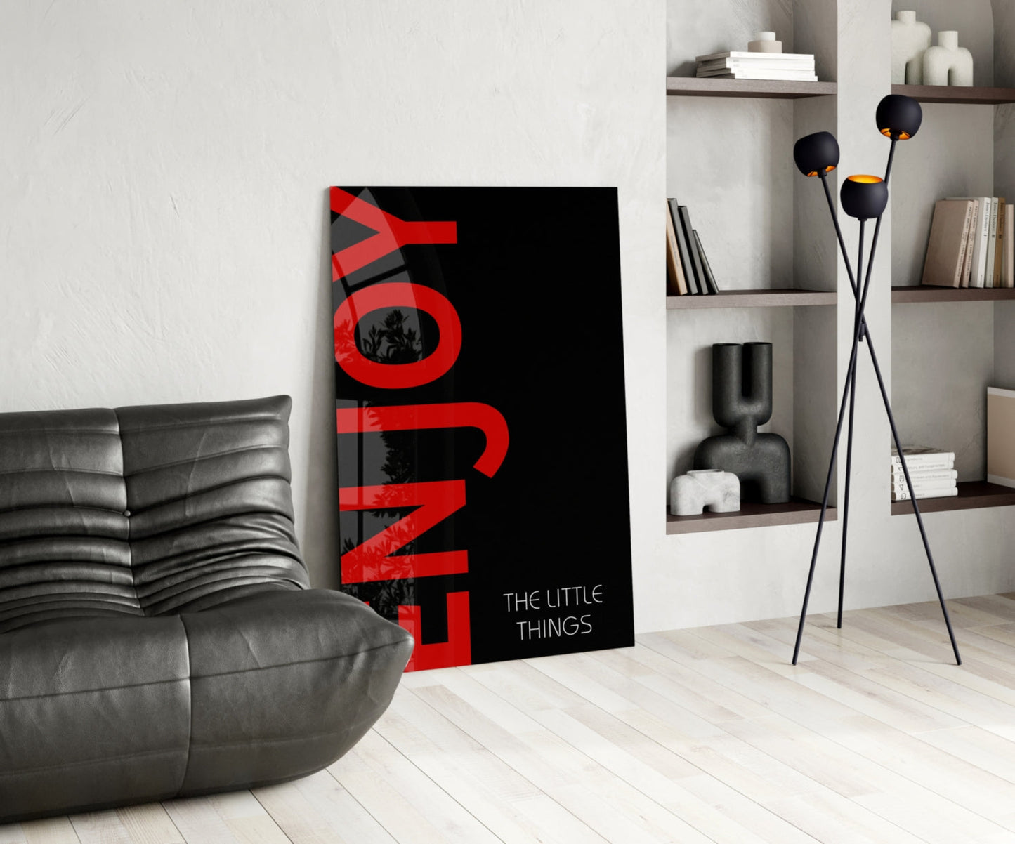 Enjoy The Little Things Glass Wall Art