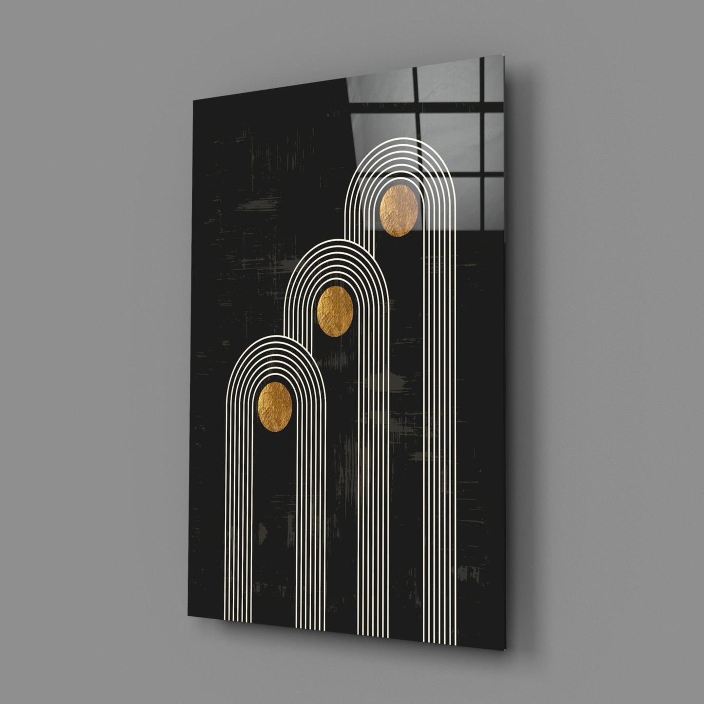 Three Dots Glass Wall Art