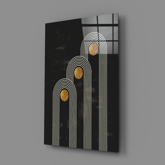 Three Dots Glass Wall Art - LUXARTDECO