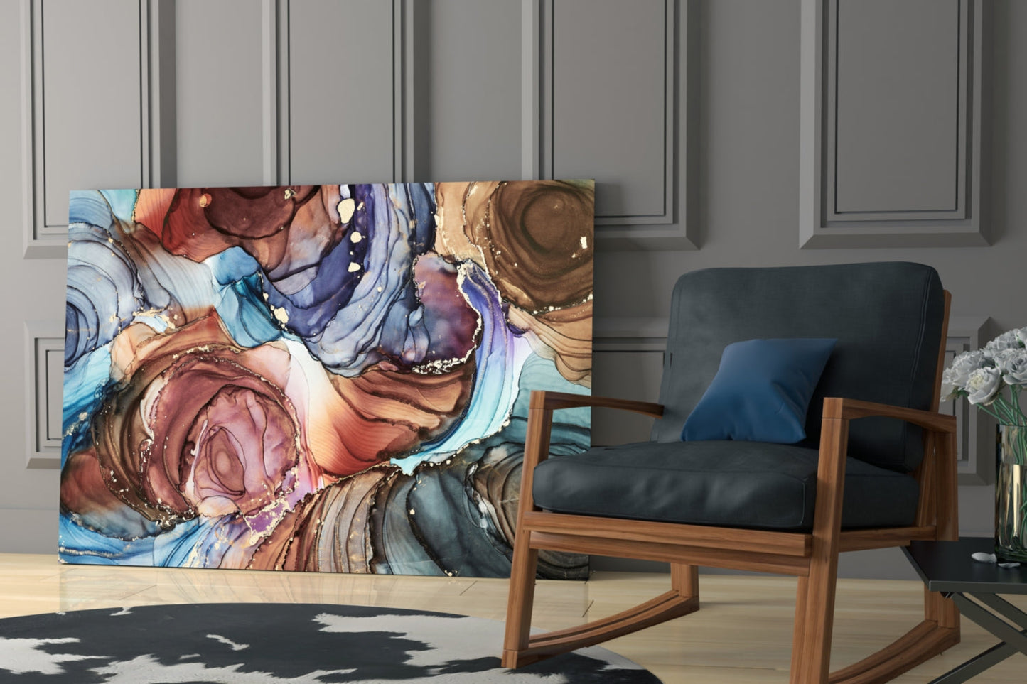 Marble Glass Wall Art