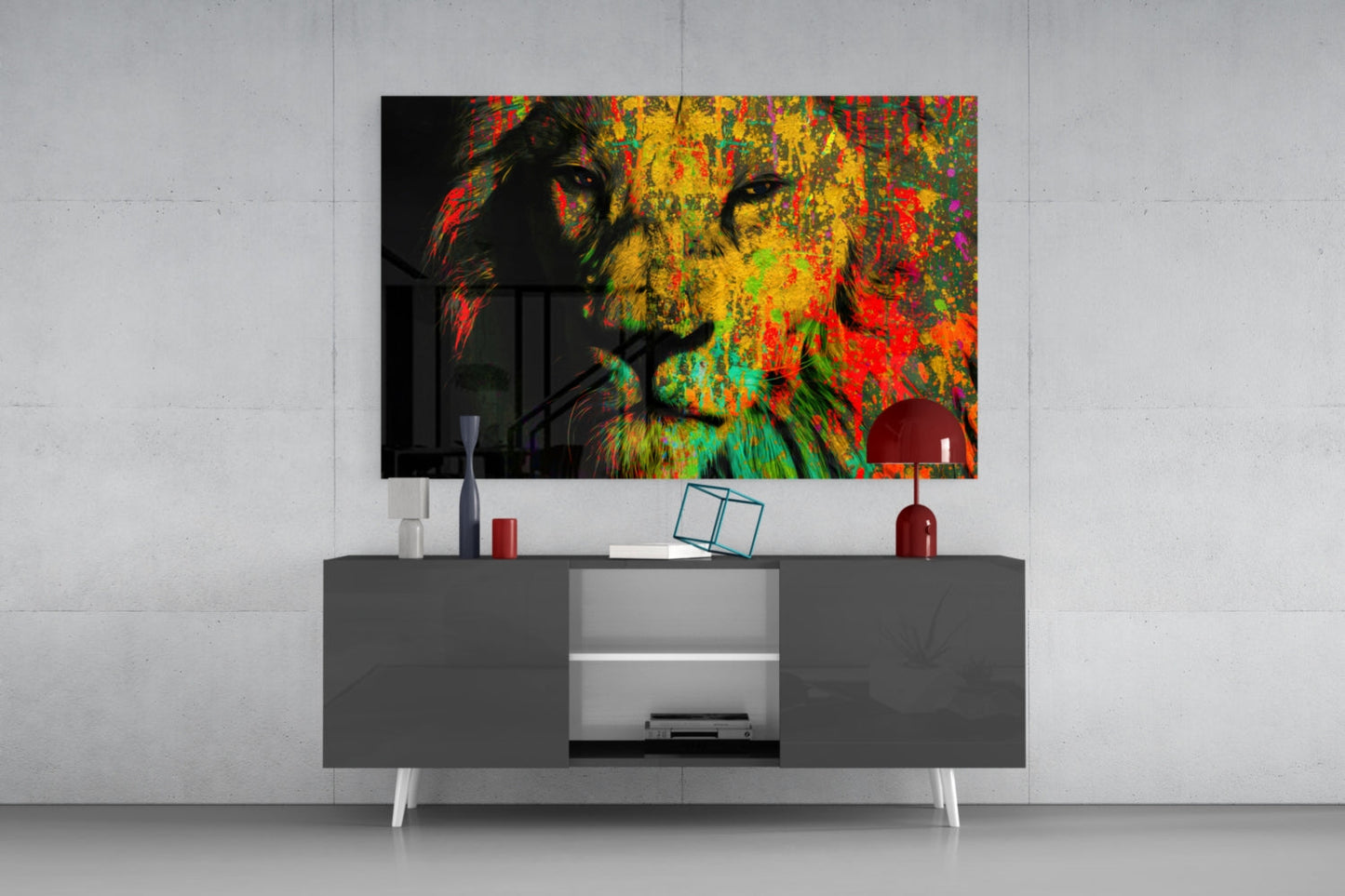 Eye of the Lion Glass Wall Art
