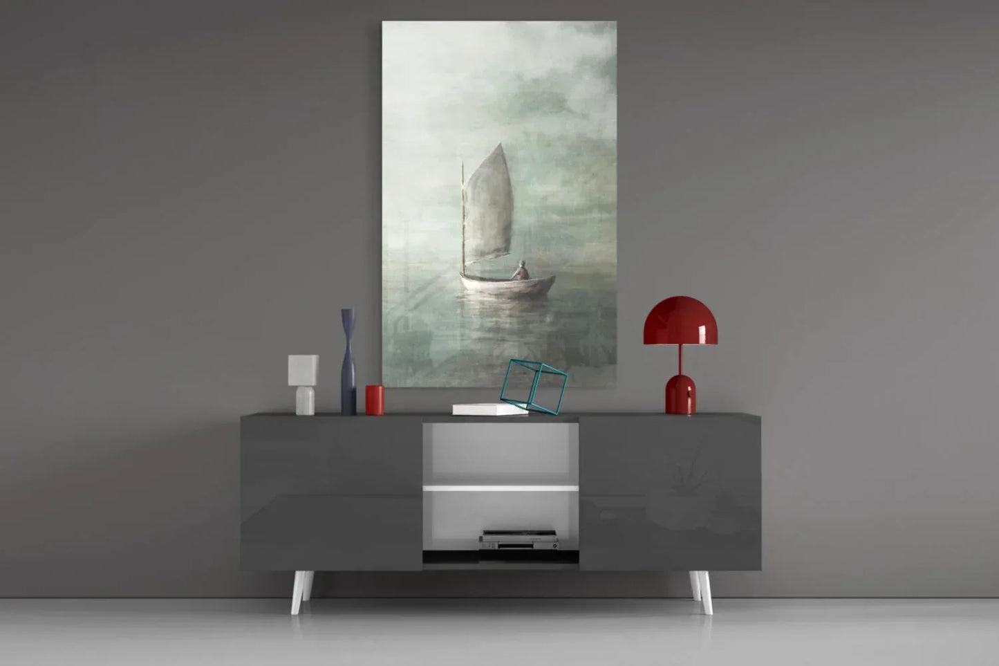 Loneliness Glass Wall Art - LUXARTDECO
