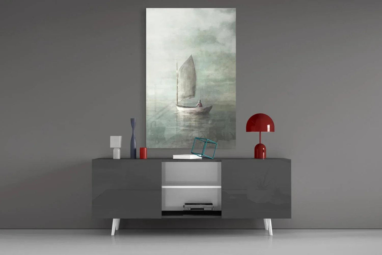 Loneliness Glass Wall Art - LUXARTDECO