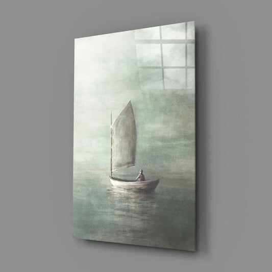 Loneliness Glass Wall Art - LUXARTDECO