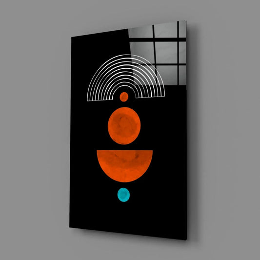 Dots Under the Rainbow Glass Wall Art - LUXARTDECO