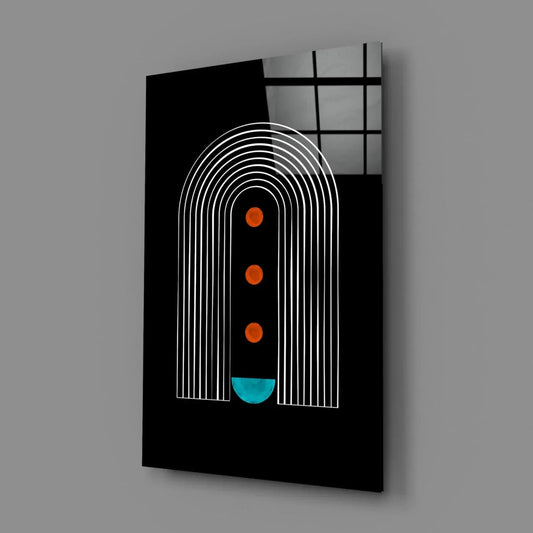 Dots Under the Rainbow Glass Wall Art - LUXARTDECO