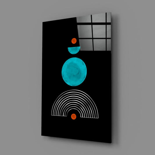 Dot Under the Rainbow Glass Wall Art - LUXARTDECO