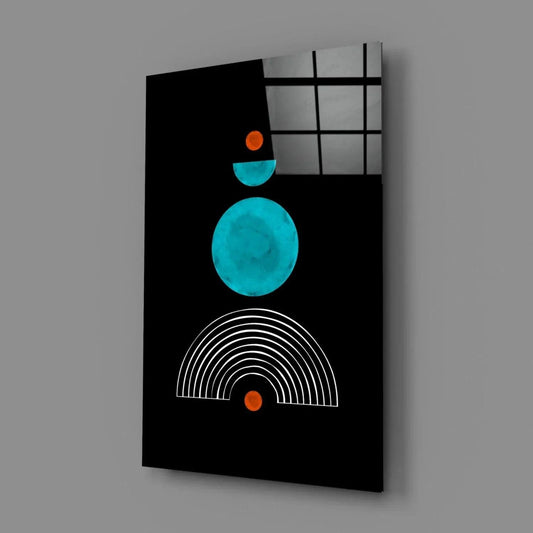 Dot Under the Rainbow Glass Wall Art - LUXARTDECO
