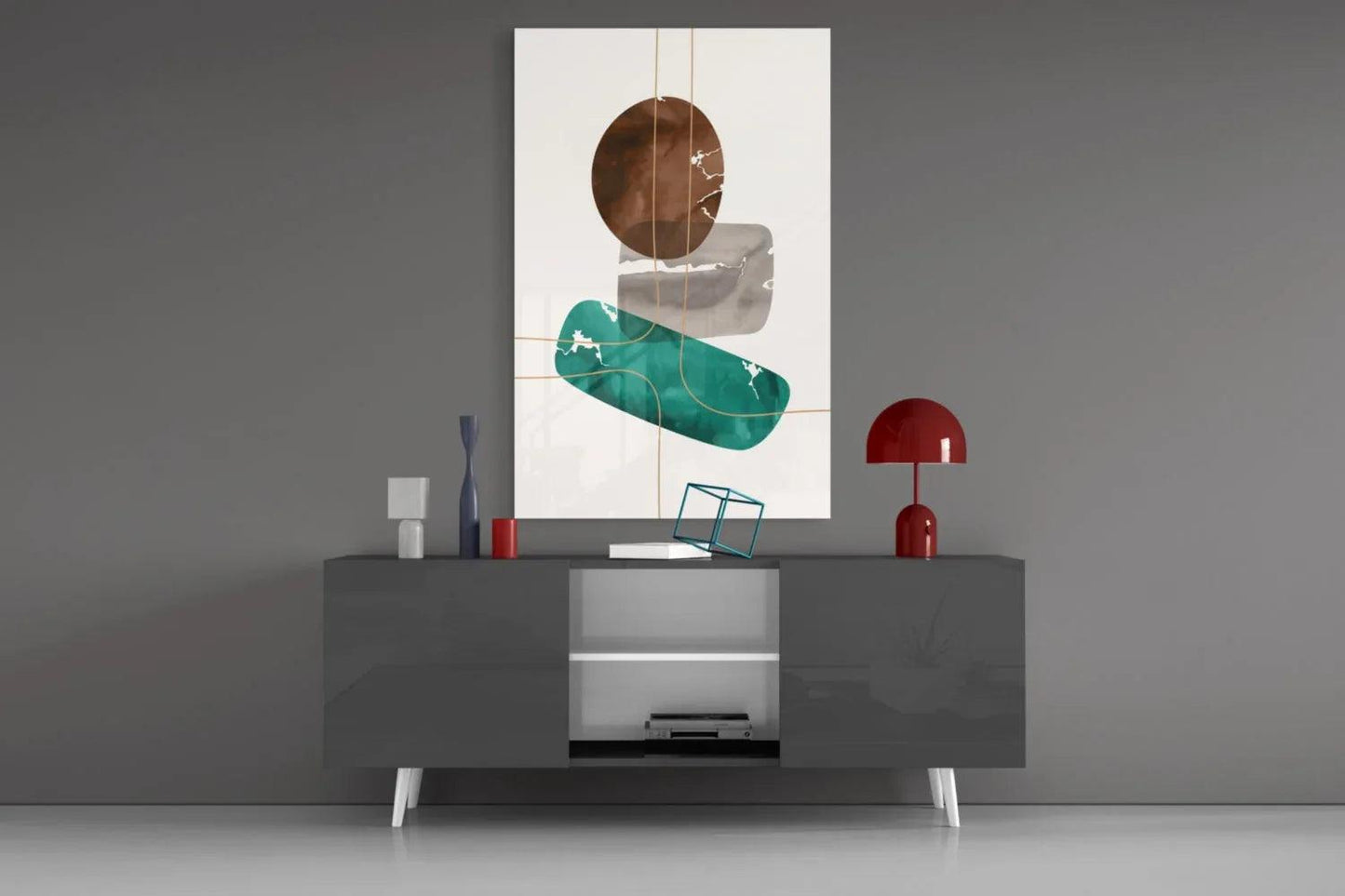 Dance of Earth Colors Glass Wall Art - LUXARTDECO
