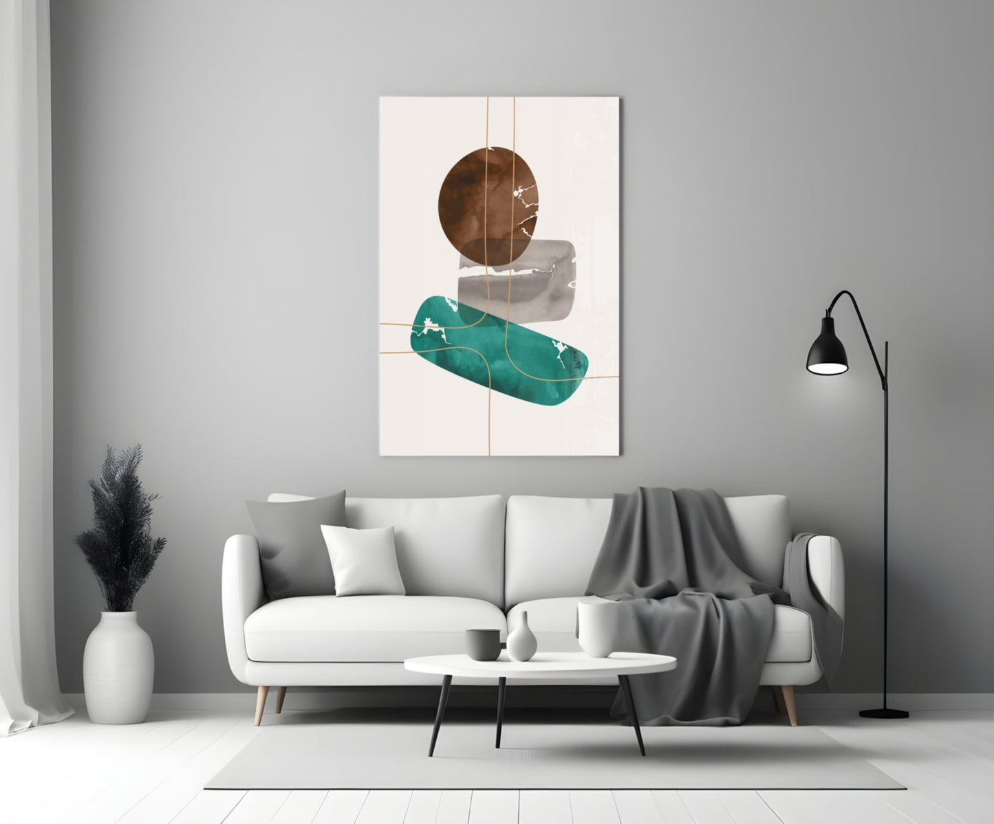 Dance of Earth Colors Glass Wall Art