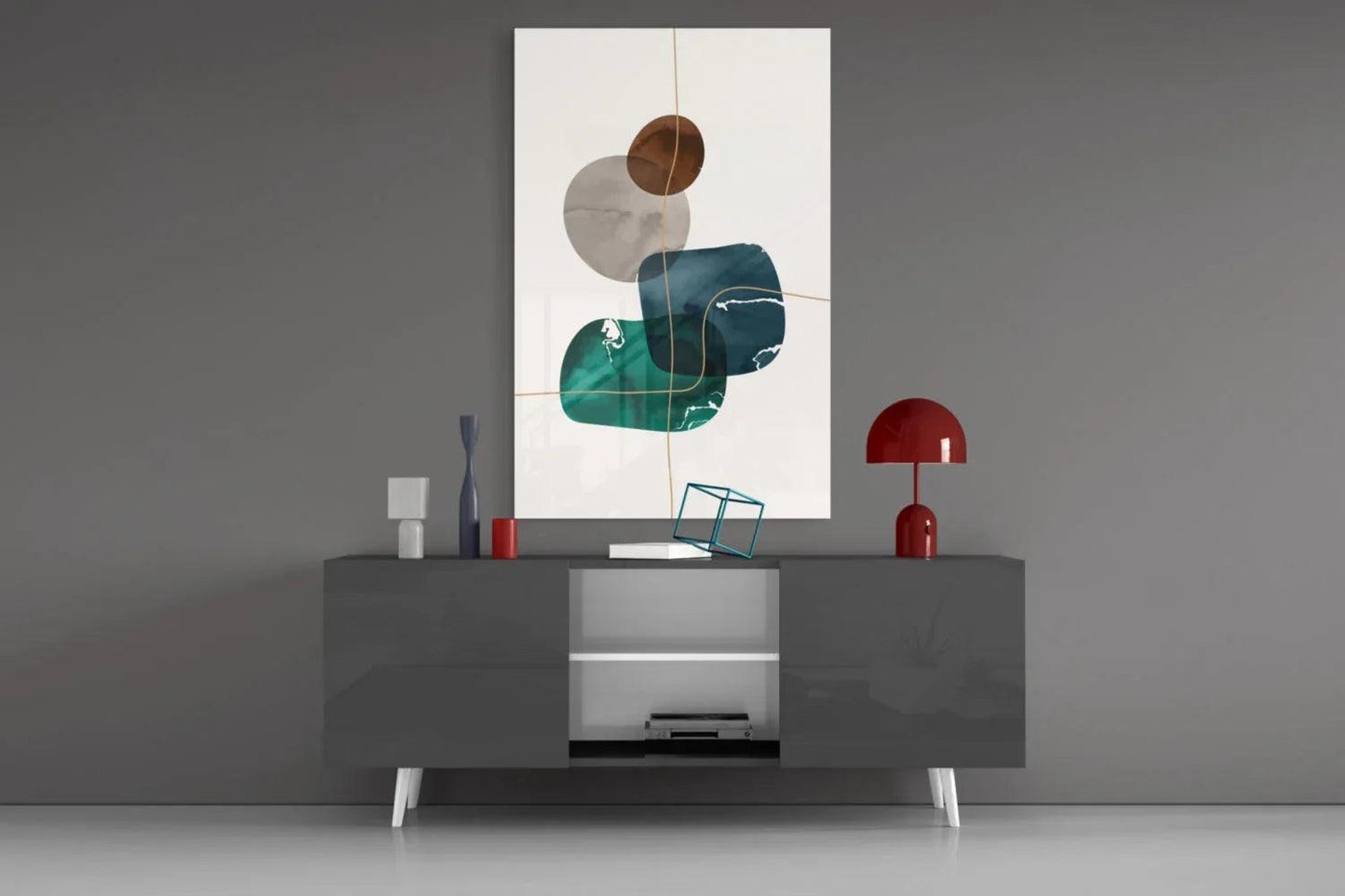 Dance of Earth Colors Glass Wall Art - LUXARTDECO