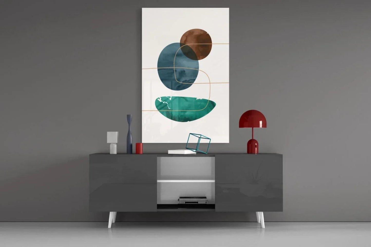 Dance of Earth Colors Glass Wall Art - LUXARTDECO