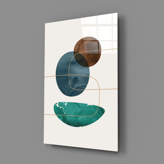 Dance of Earth Colors Glass Wall Art - LUXARTDECO