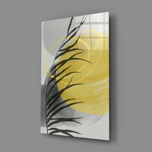 Autumn Yellow Glass Wall Art - LUXARTDECO