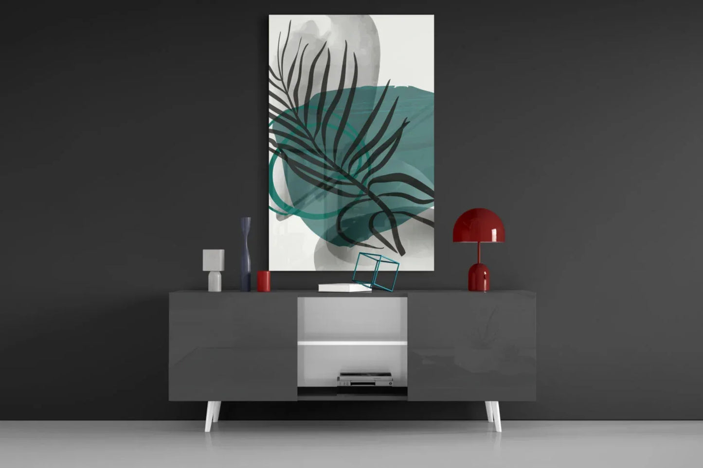 Autumn Green Glass Wall Art - LUXARTDECO