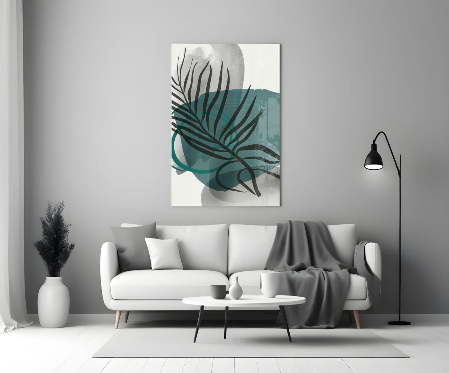 Autumn Green Glass Wall Art