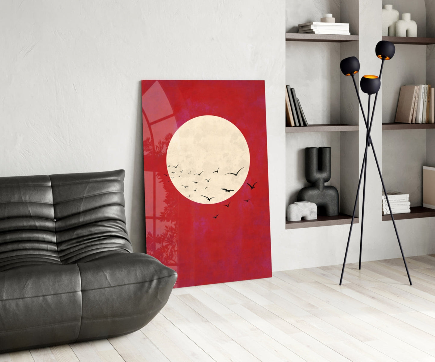 Fly from the Moon Glass Wall Art