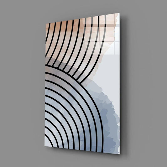 Lines of Waves Glass Wall Art - LUXARTDECO